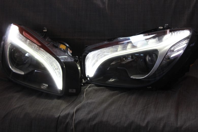 ベンツ R231 ヘッドライト修理 点灯確認