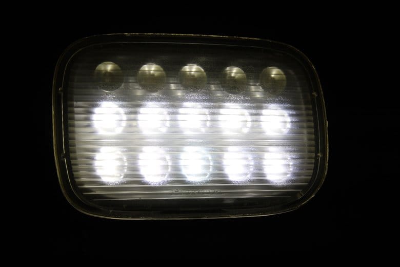 LED加工後の作業灯（作業灯モード）