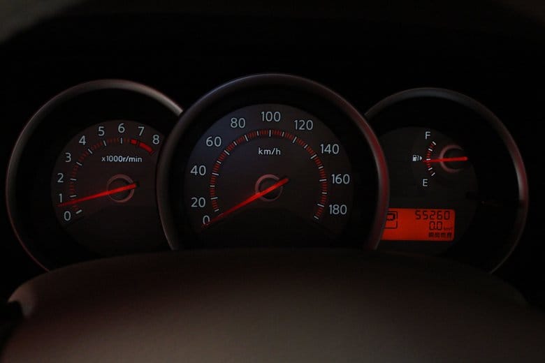 ティーダメーター修理完了後のメーター正常点灯状態